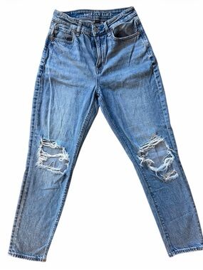 American Eagle Outfitters Women's Distressed Blue Denim Jeans Size 2